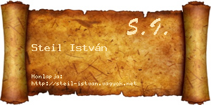 Steil István névjegykártya